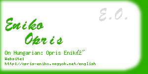 eniko opris business card